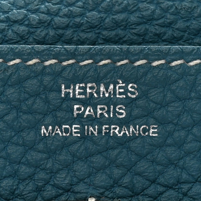 Hermes Togo Dogon Duo Wallet Bleu Jean 7 of 8