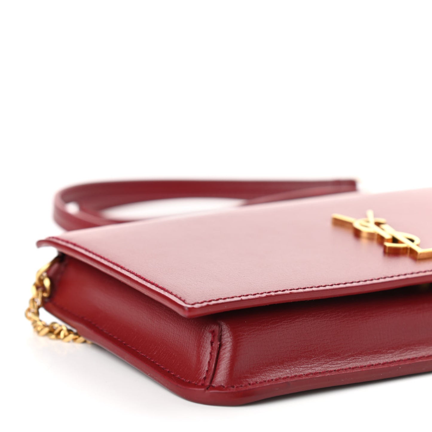 Smooth Calfskin Monogram Phone Holder Crossbody Opyum Red