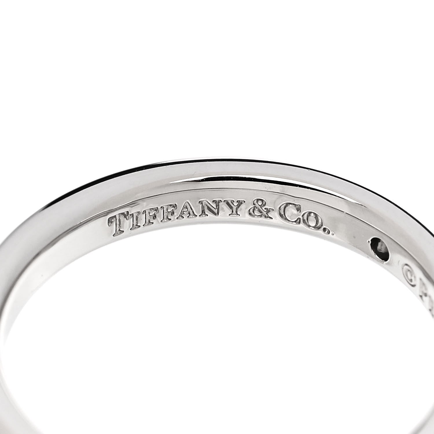 Tiffany Platinum Diamond Elsa Peretti Band Ring 52 6 4 of 6