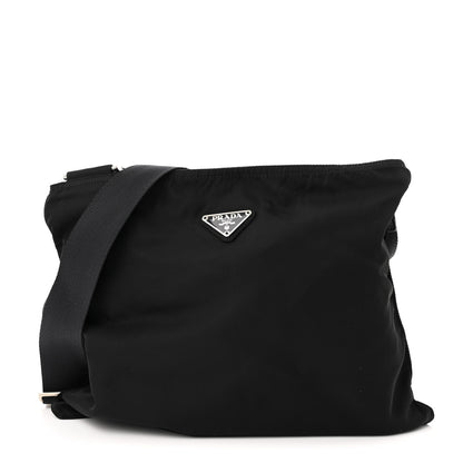 Prada Nylon Vela Flat Messenger Bag Black 1 of 12