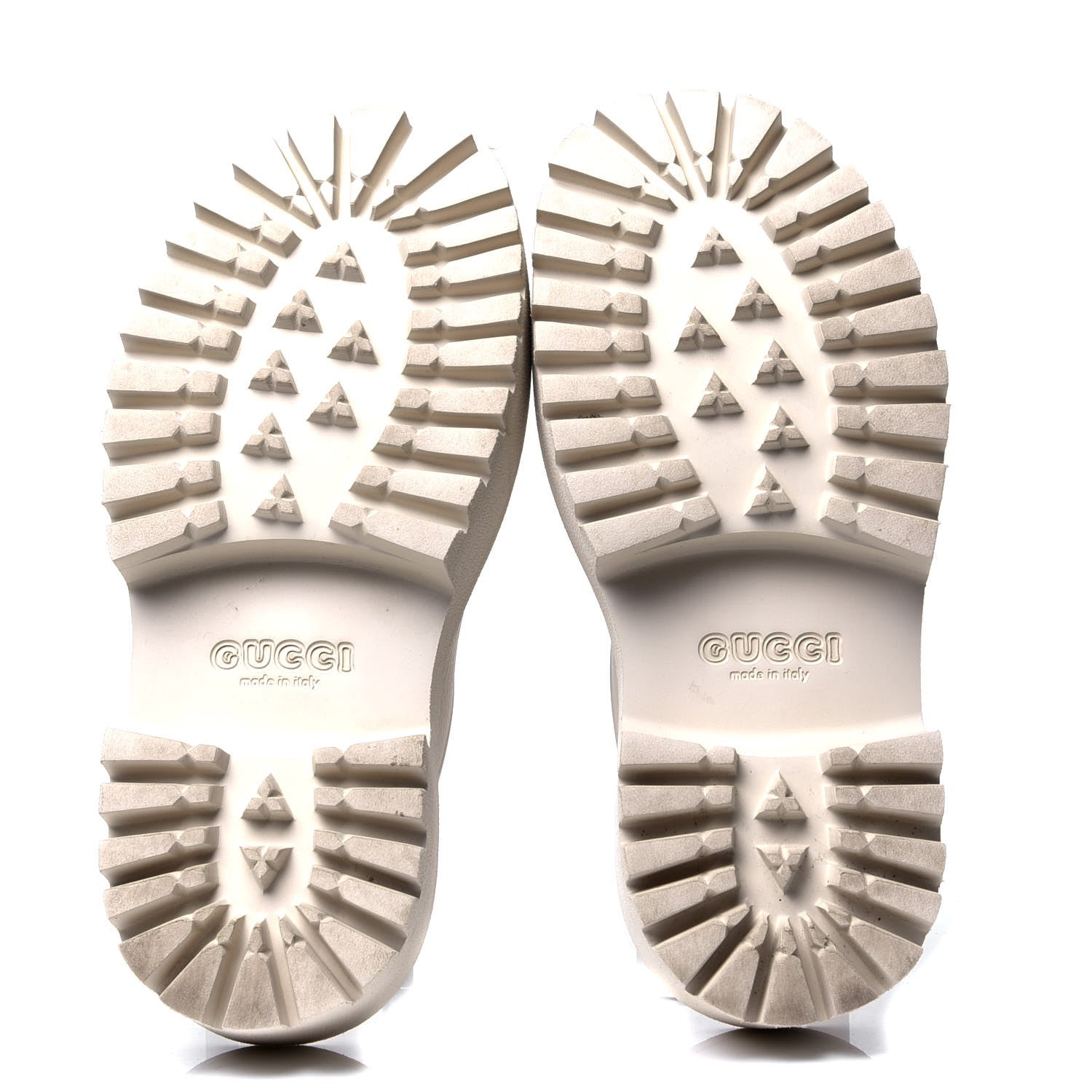Gucci Rubber GG Monogram Perforated Elea Platform 55mm Lug Sole Sandals 37 Mystic White 5 of 6