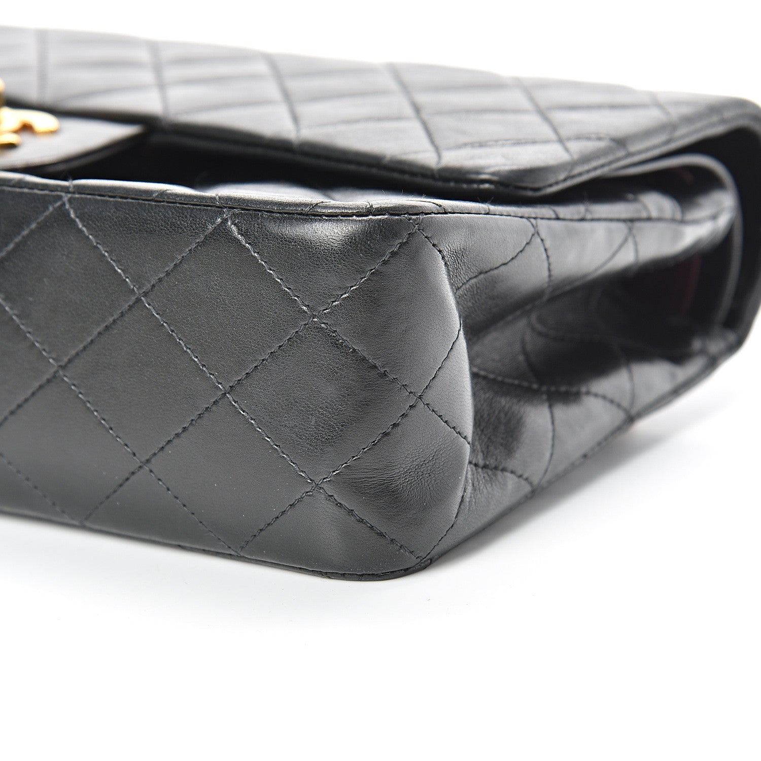 Chanel Lambskin Quilted Medium Double Flap Black 11 of 17
