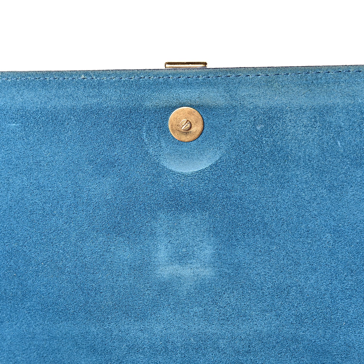Saint Laurent Textured Patent Classic Y Ligne Clutch Blue 8 of 14