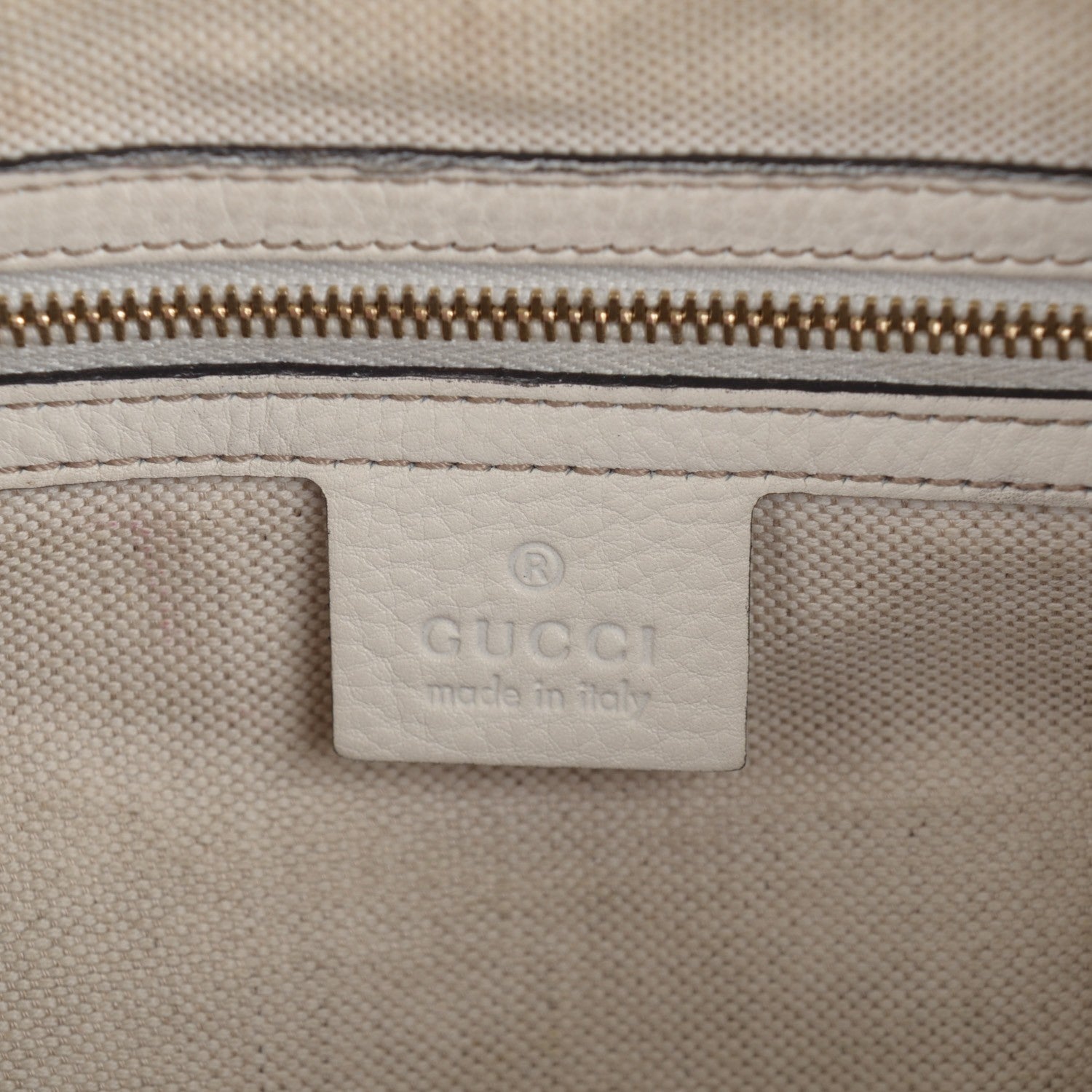 Gucci Calfskin Vintage Web Medium Boston Off White 5 of 7