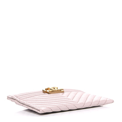 Chanel Caviar Quilted Chevron Boy Card Holder Light Purple 4 of 12