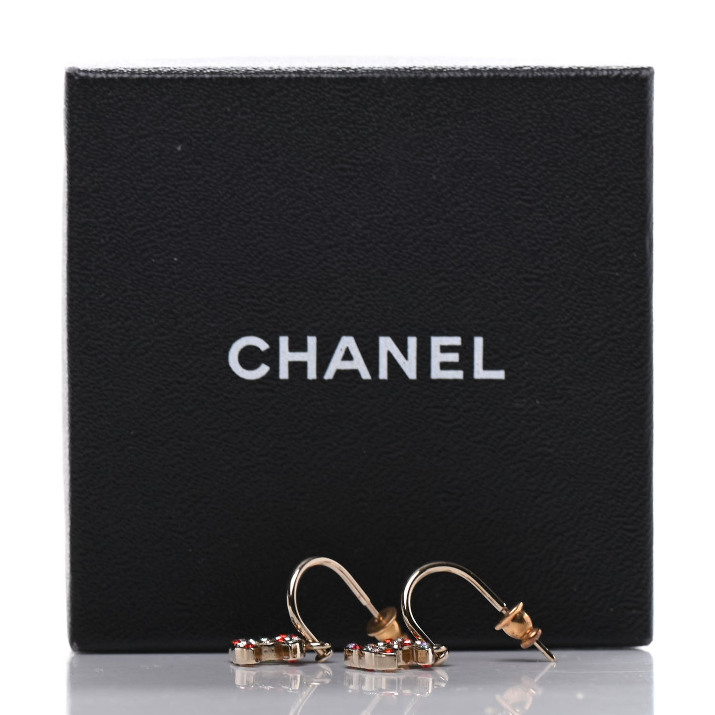 Crystal CC Drop Earrings Gold Multicolor