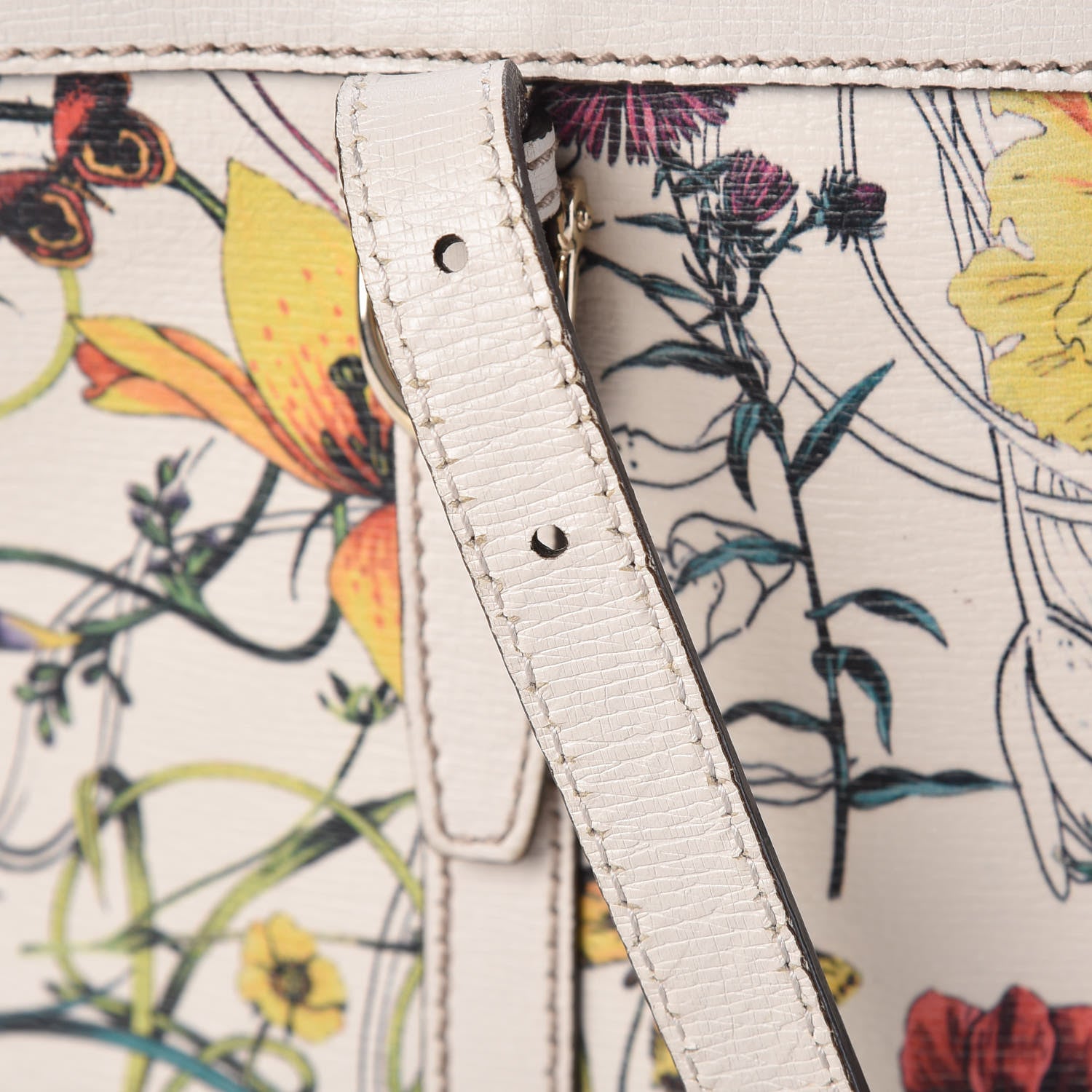 Gucci Calfskin Flora Infinity Small Nice Tote Off White 18 of 21