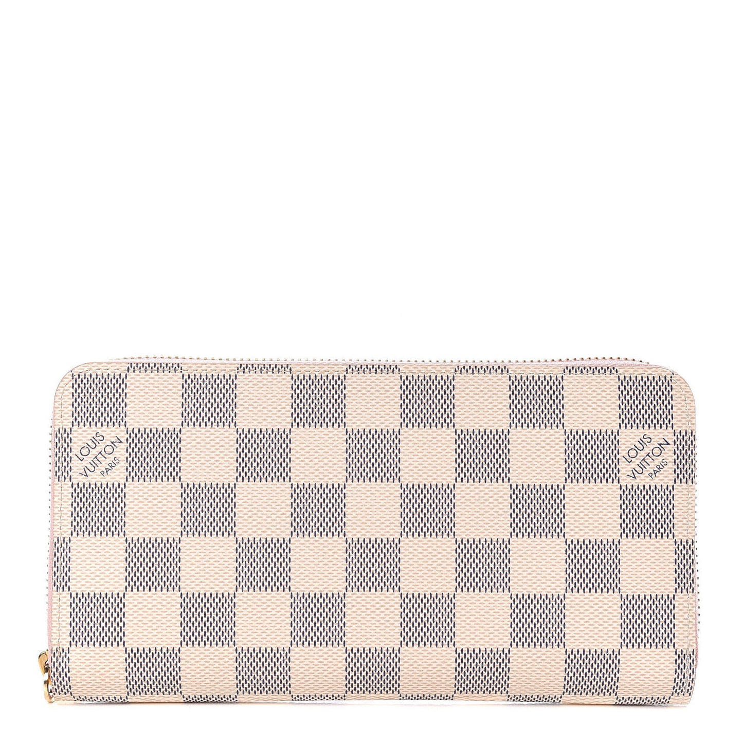Damier Azur Zippy Wallet Rose Ballerine