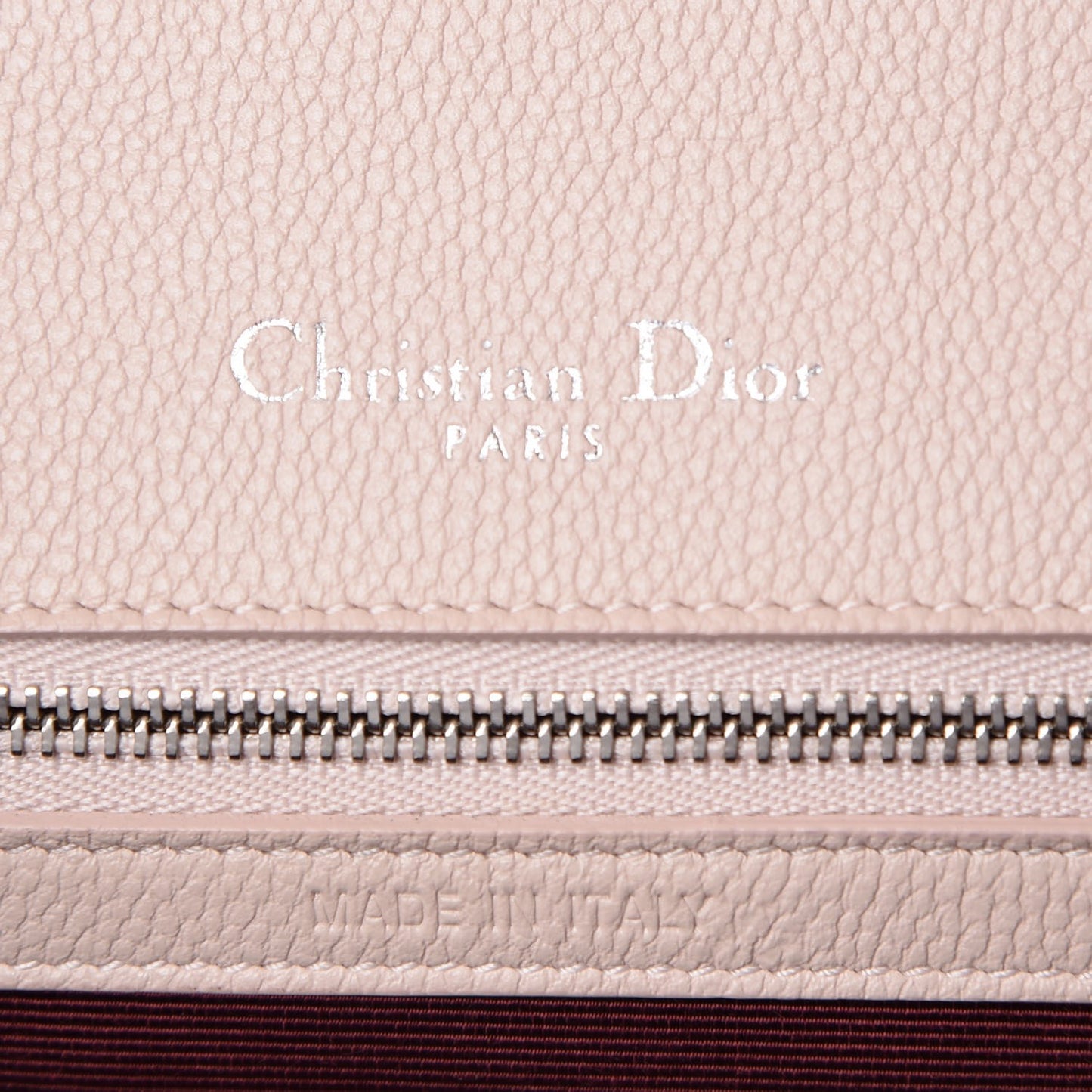 Grained Calfskin Medium Diorama Flap Bag Nude