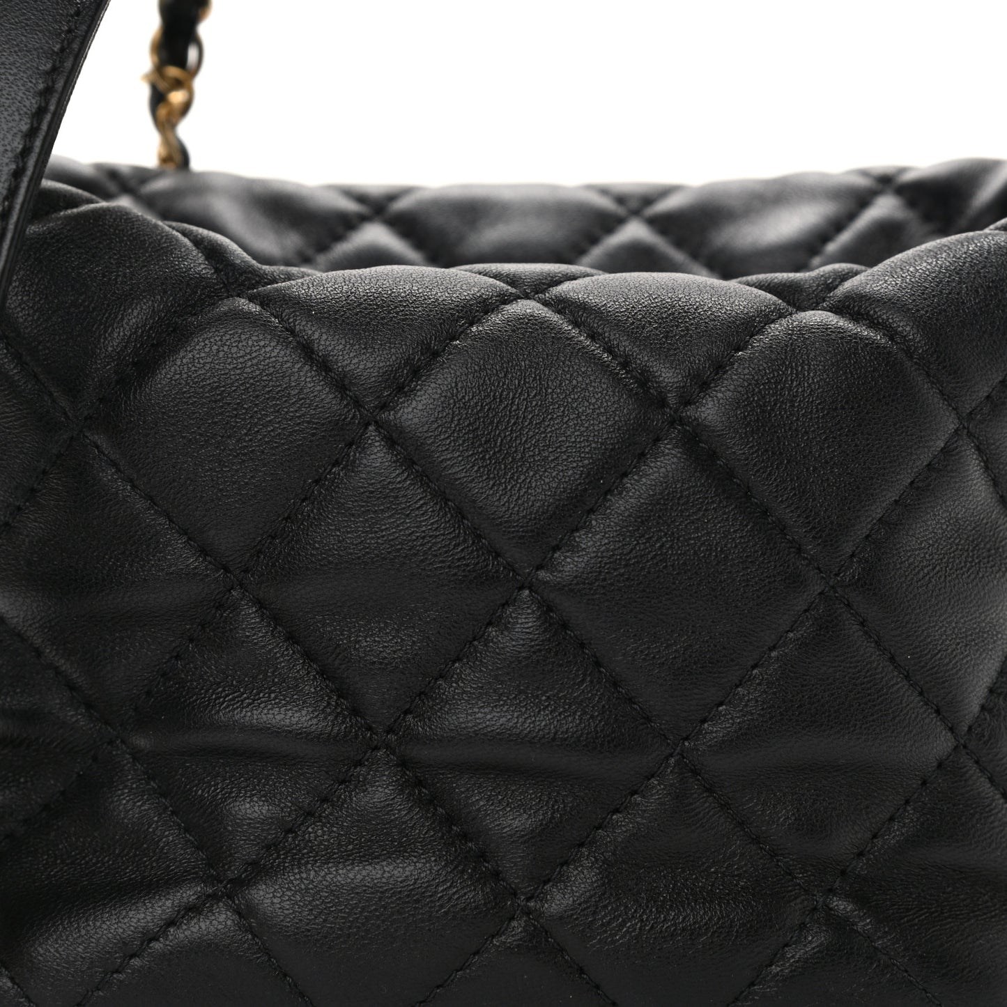 Lambskin Quilted Small Perfect Meeting Hobo Black