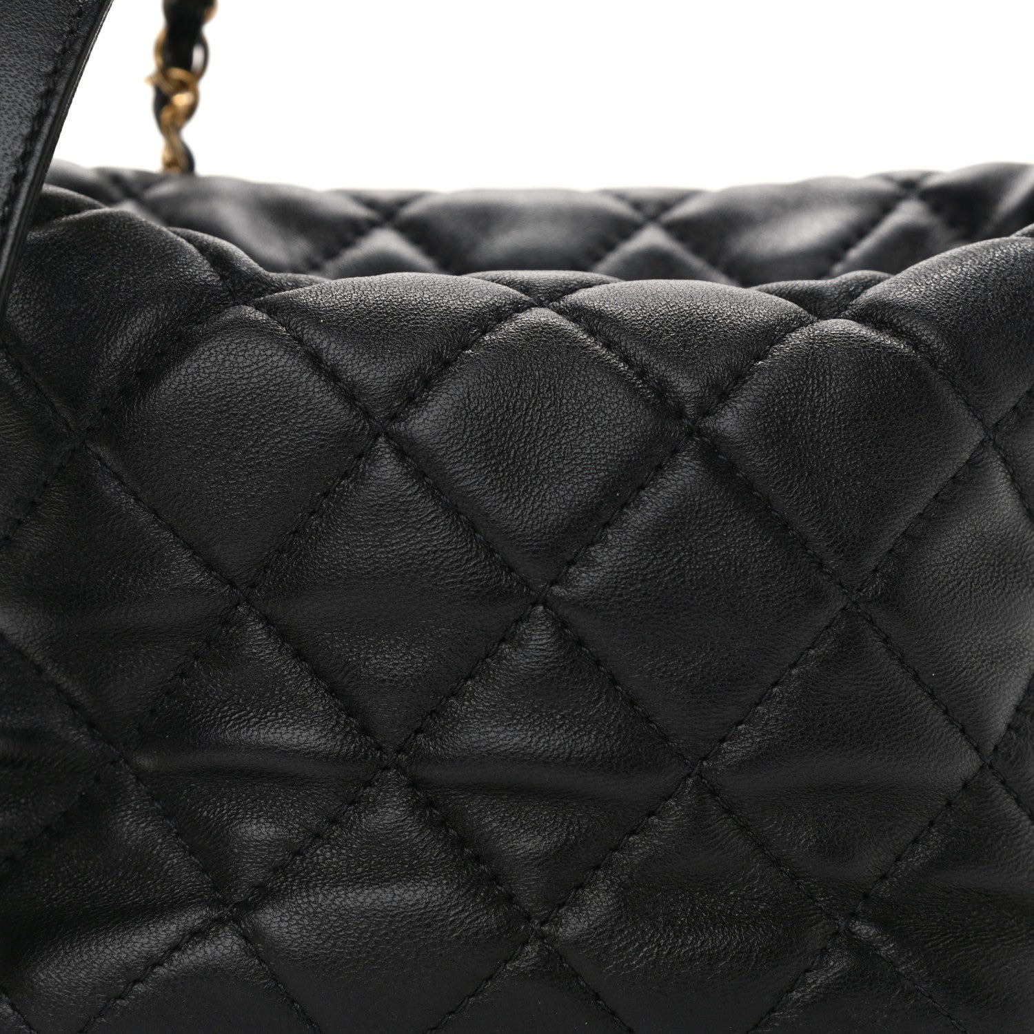 Chanel Lambskin Quilted Small Perfect Meeting Hobo Black 8 of 10
