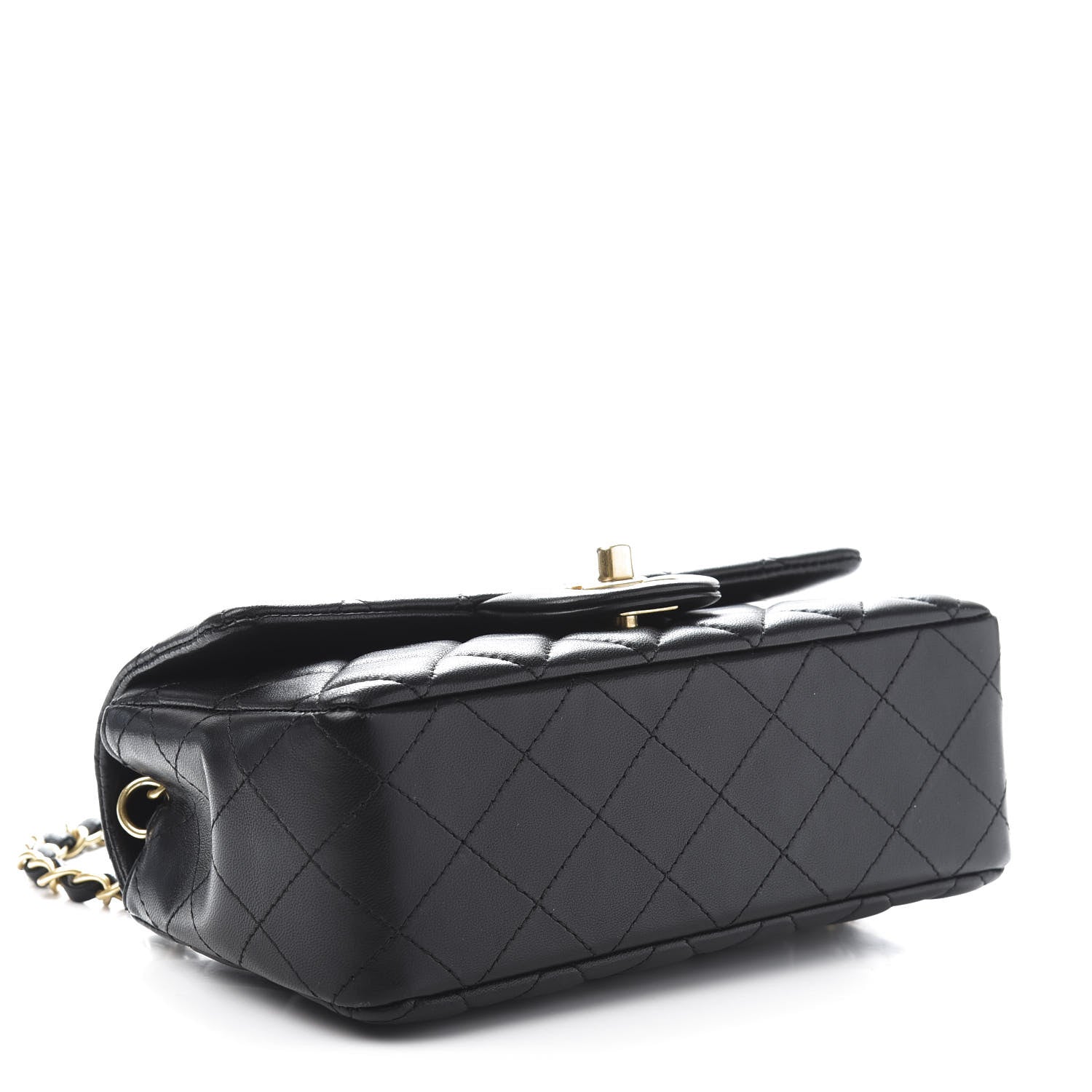 Chanel Lambskin Quilted Mini Rectangular Flap Black 4 of 11