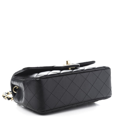 Chanel Lambskin Quilted Mini Rectangular Flap Black 4 of 11