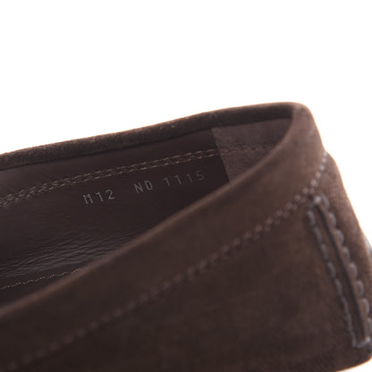 Louis Vuitton Suede Calfskin Mens Moccasin Loafers 12 Brown 8 of 8
