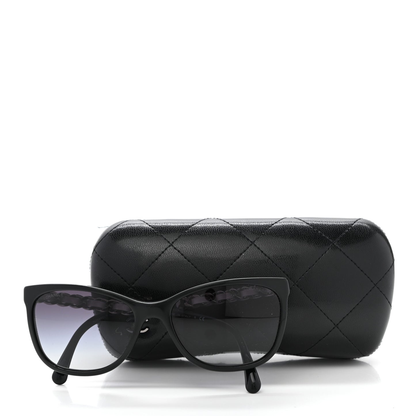 Cat Eye Chain Sunglasses 5260-Q Black