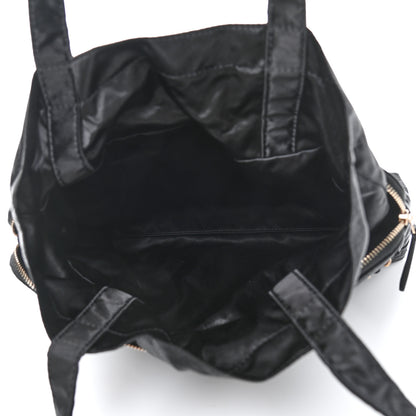 Chanel Nylon Grosgrain Large Lifestyle Pouch With Foldable Tote Black 8 of 12