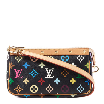 Louis Vuitton Monogram Multicolor Pochette Accessories Black Long Strap 1 of 10