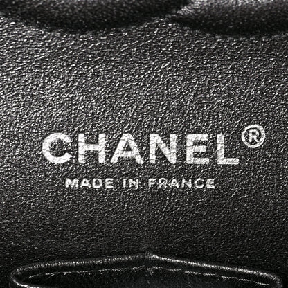Chanel Metallic Crackled Calfskin Medium Double Flap Argent Fonce 6 of 8