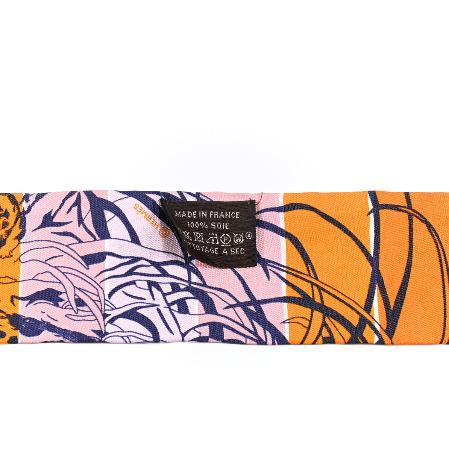 Hermes Silk Jungle Love Rainbow Twilly Orange Encre Vieux Rose 2 of 4