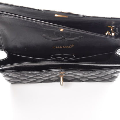 Chanel Patent Quilted Medium Double Flap Black 5 of 18