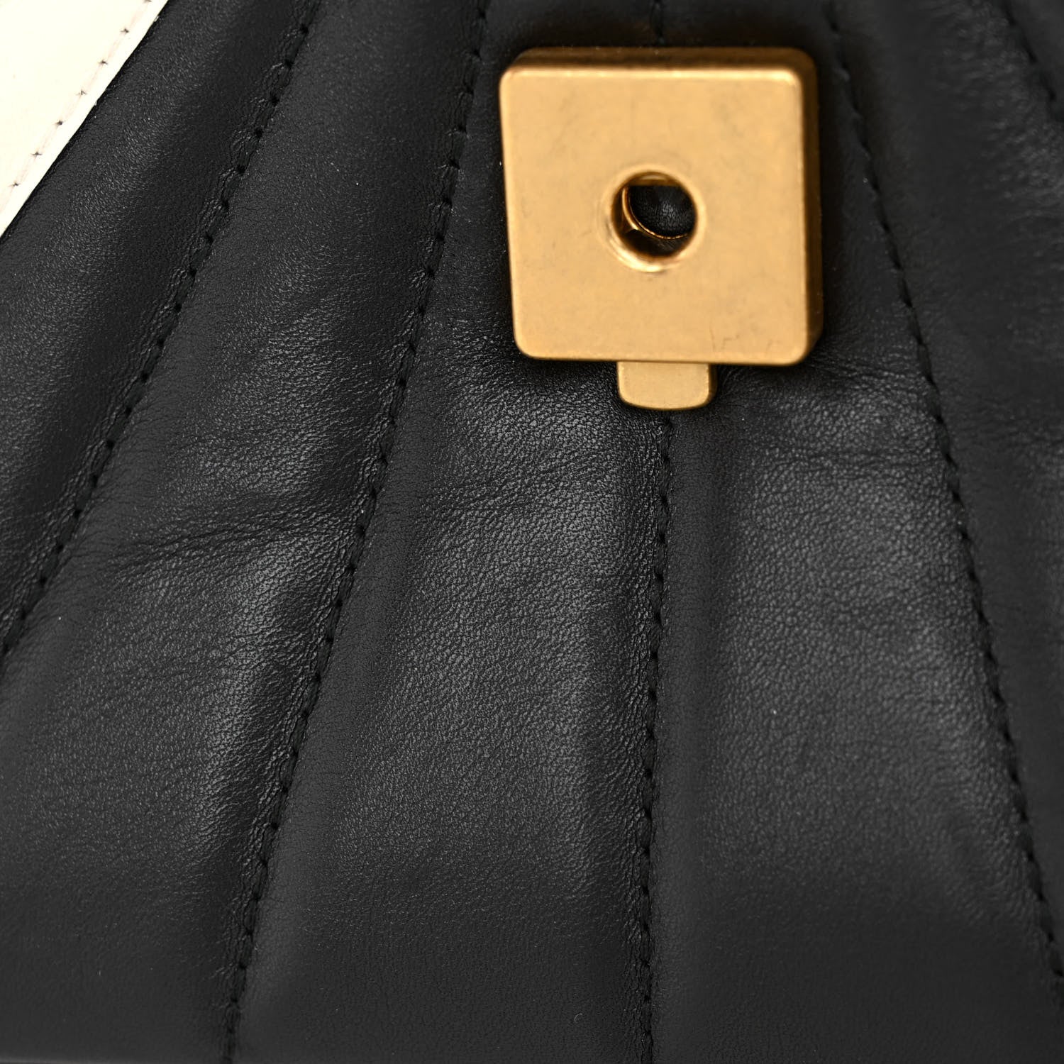 Gucci Calfskin Bamboo Trapuntata Queen Margaret Backpack Mystic White Black 11 of 12