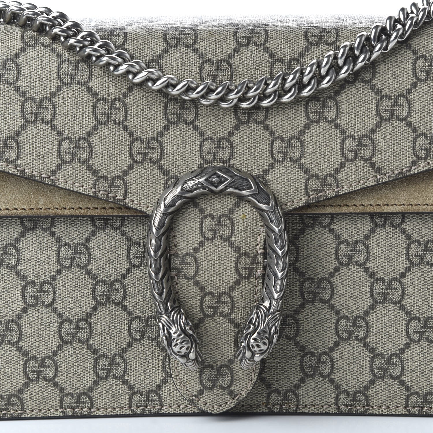 Gucci GG Supreme Monogram Small Dionysus Shoulder Bag Taupe 8 of 14