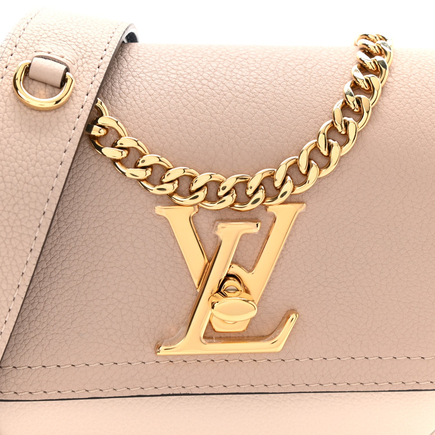 Louis Vuitton Grained Calfskin Lockme Tender Greige 7 of 9