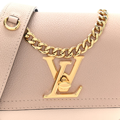 Louis Vuitton Grained Calfskin Lockme Tender Greige 7 of 9