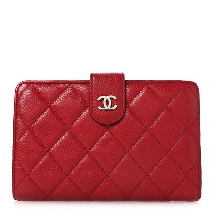 Chanel Caviar Quilted CC French Wallet Red 1 of 14