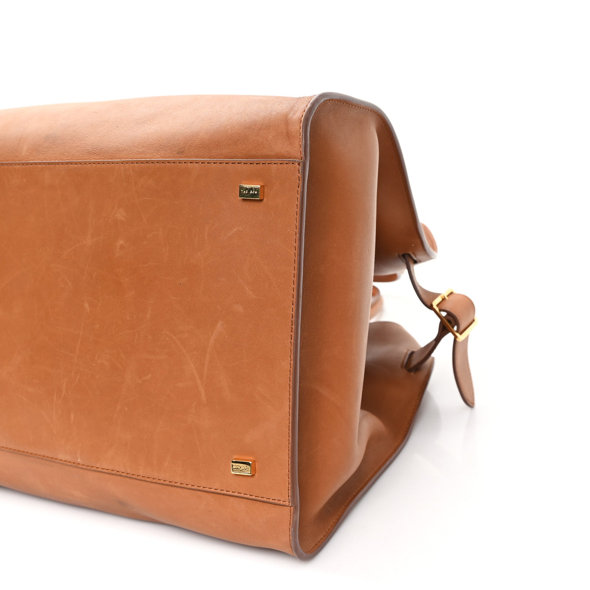The Row Polished Saddle Calfskin Soft Margaux 17 Cuir 10 of 11