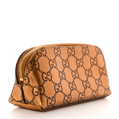 Gucci Guccissima Small Cosmetic Pouch Bronze 3 of 8