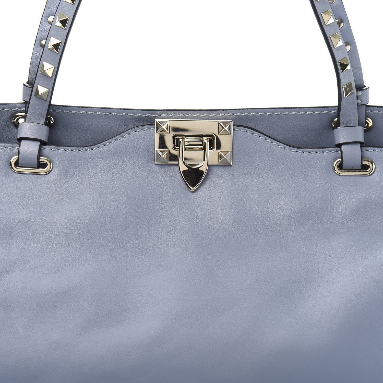 Valentino Garavani Vitello Medium Rockstud Tote London Stone 15 of 15
