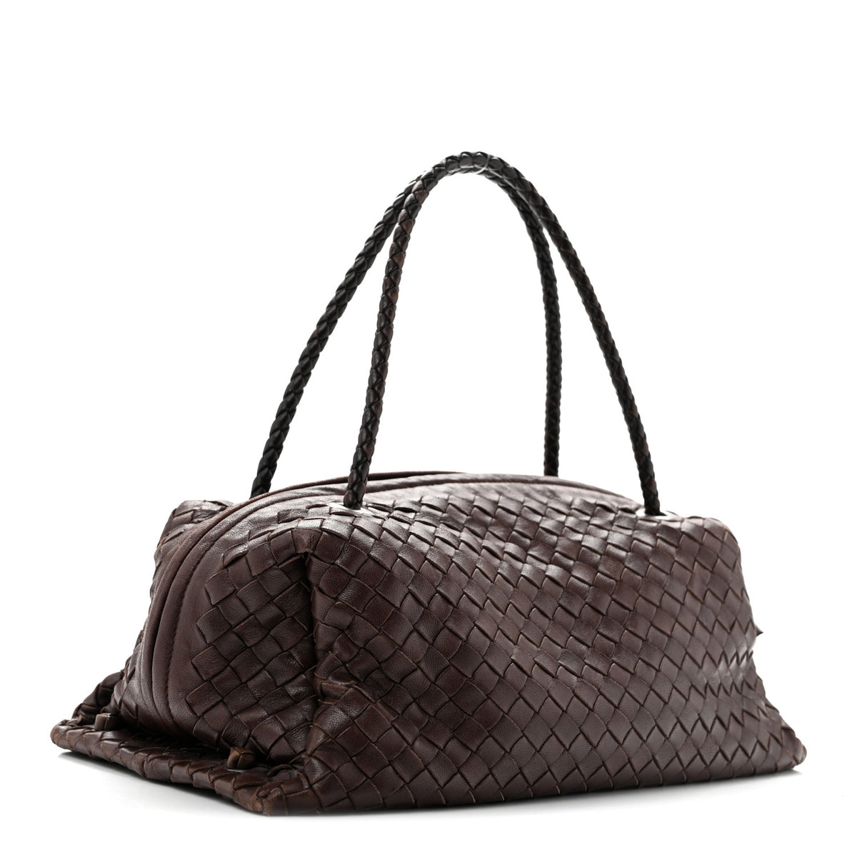 Bottega Veneta Nappa Intrecciato Satchel Ebano 2 of 10