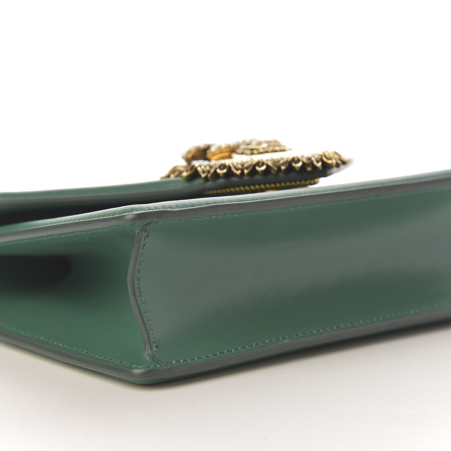 Dolce & Gabbana Smooth Calfskin Small Devotion Envelope Top Handle Bag Green 5 of 9