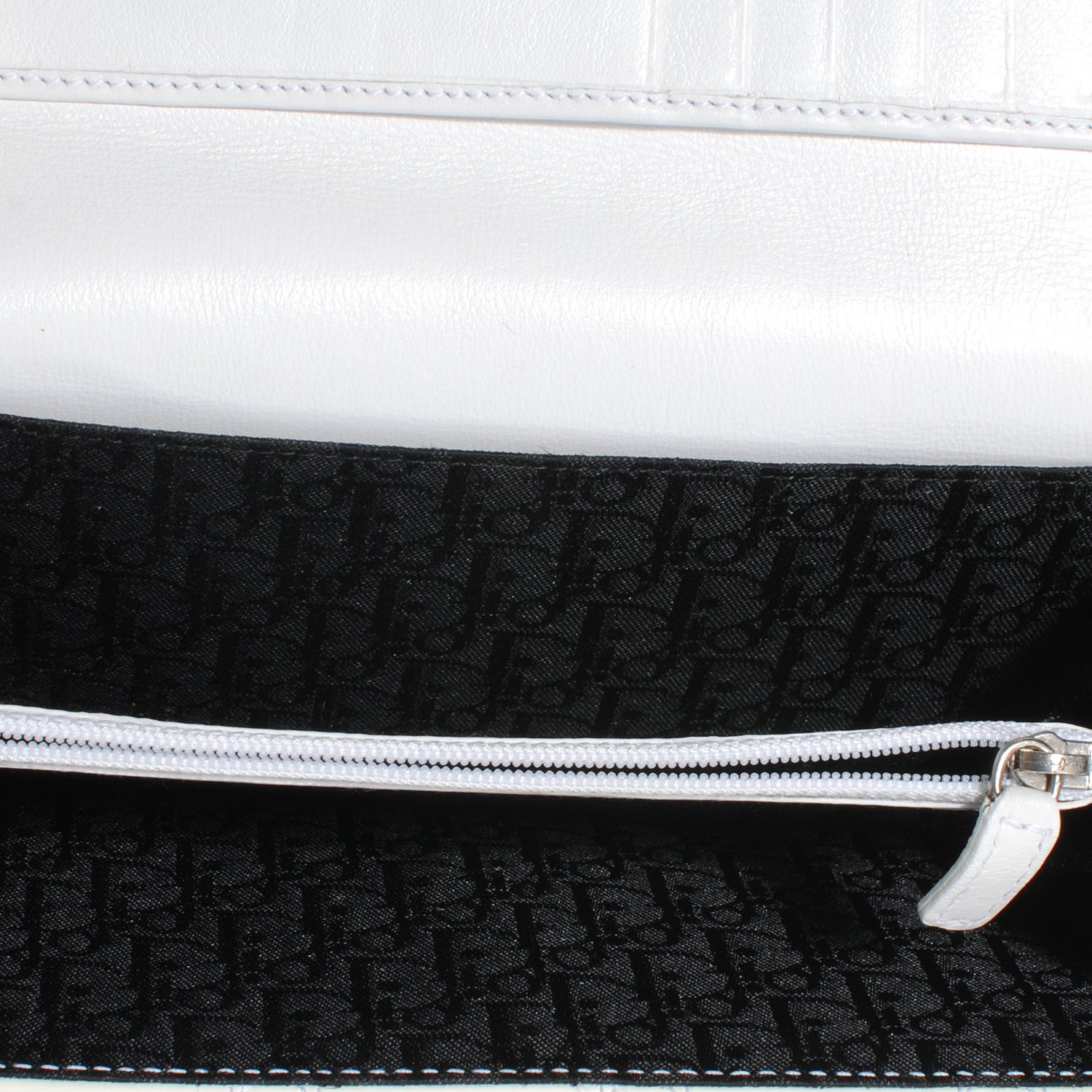 Christian Dior Patent Cannage Lady Dior Charm Wallet White 5 of 7