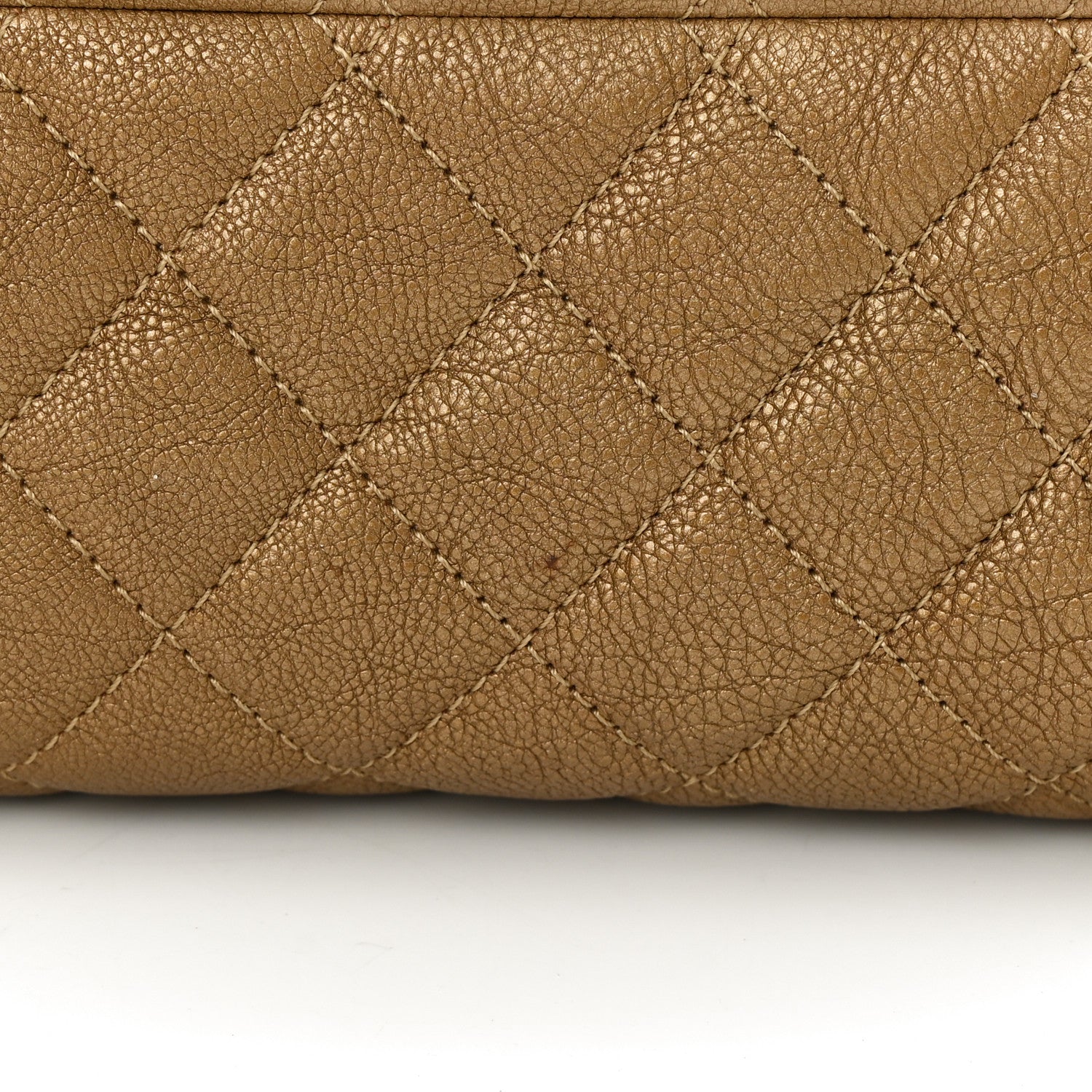 Chanel Metallic Caviar Quilted Medium Just Mademoiselle Bowling Bag Gold 11 of 11
