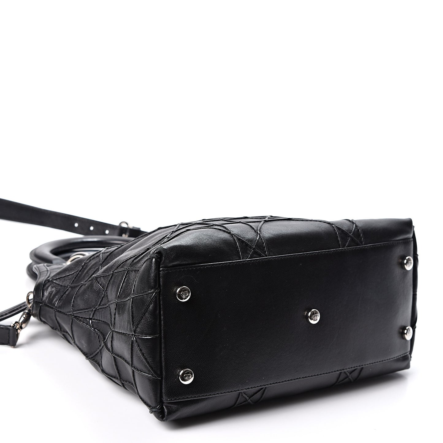 Lambskin Cannage Medium Granville Tote Black