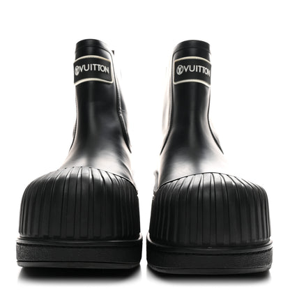 Louis Vuitton Calfskin Polar Flat Ankle Boots 41 Black 3 of 10