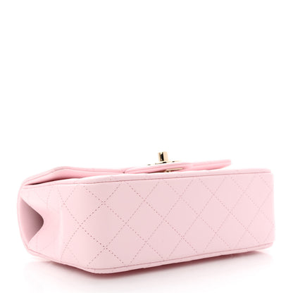 Chanel Lambskin Quilted Mini Top Handle Rectangular Flap Light Pink 4 of 11