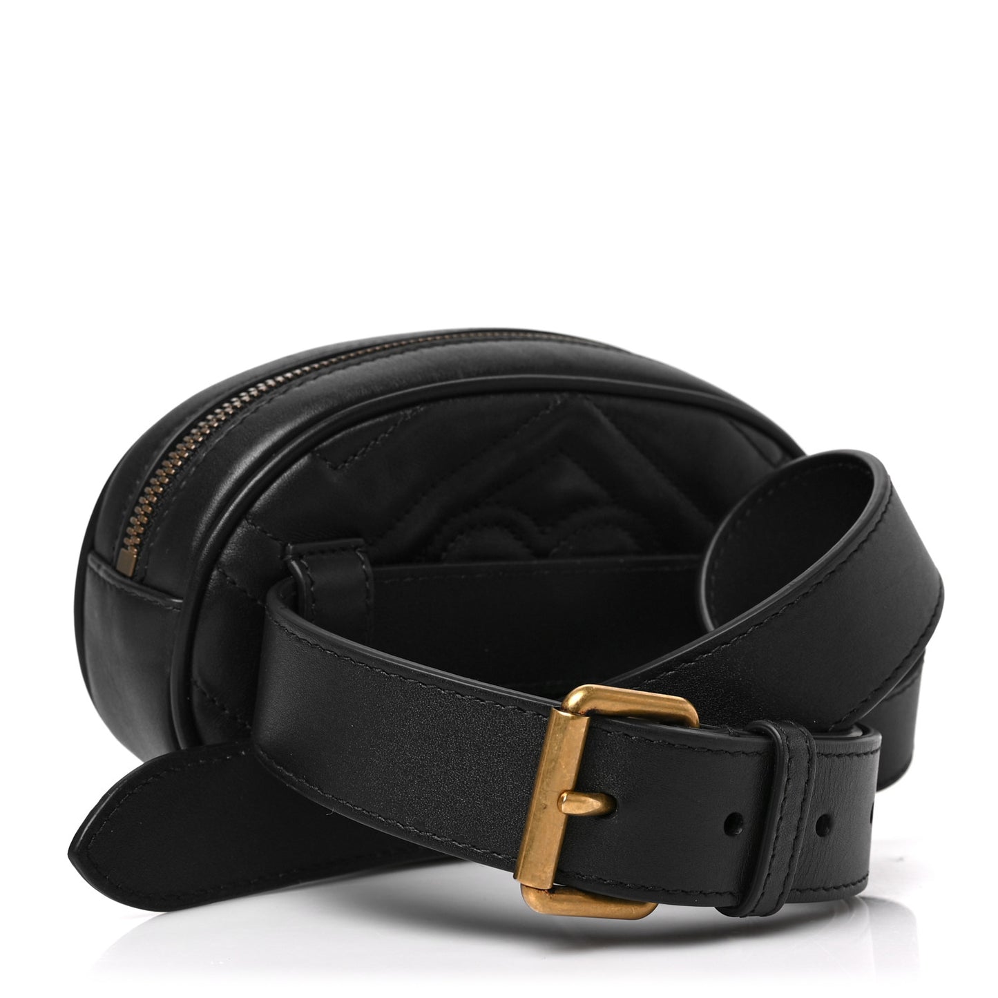Calfskin Matelasse GG Marmont Belt Bag 85 34 Black
