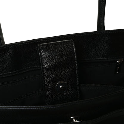Chanel Calfskin Cerf Executive Shopper Tote Black 13 of 17