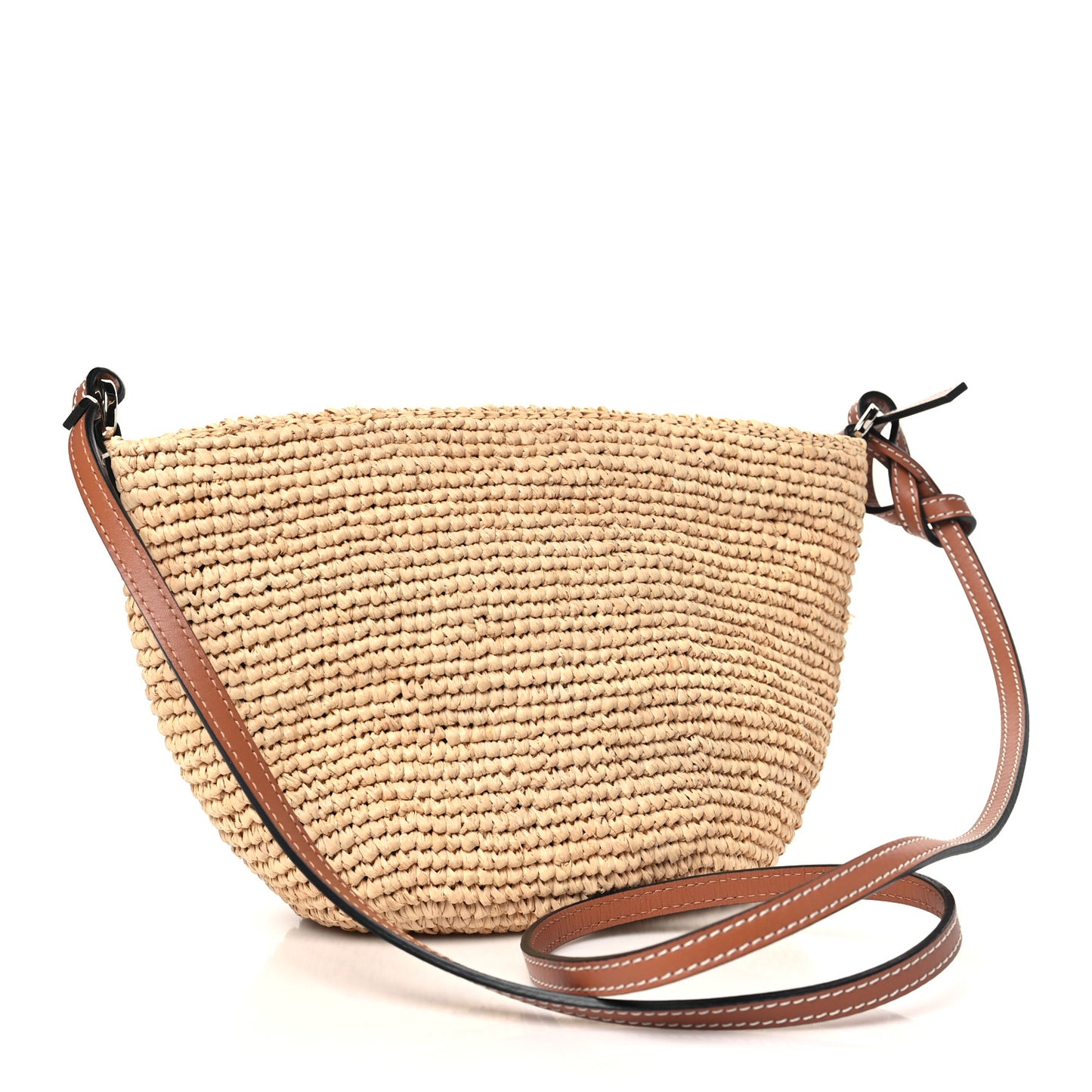 Calfskin Raffia Paulas Ibiza Pochette Bag Natural Tan