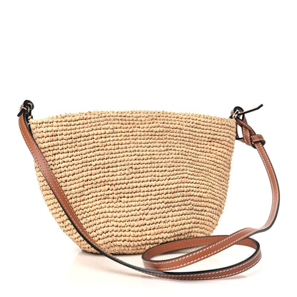 Loewe Calfskin Raffia Paulas Ibiza Pochette Bag Natural Tan 3 of 10