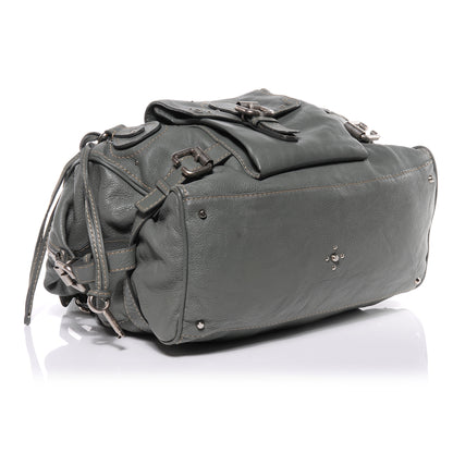 Chloe Leather Paddington Front Pocket Tote Gris Vert 4 of 8
