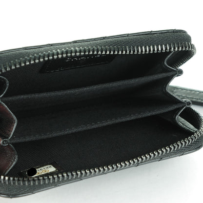 Chanel Lambskin Chevron Quilted Zip Around Coin Purse So Black 5 of 7