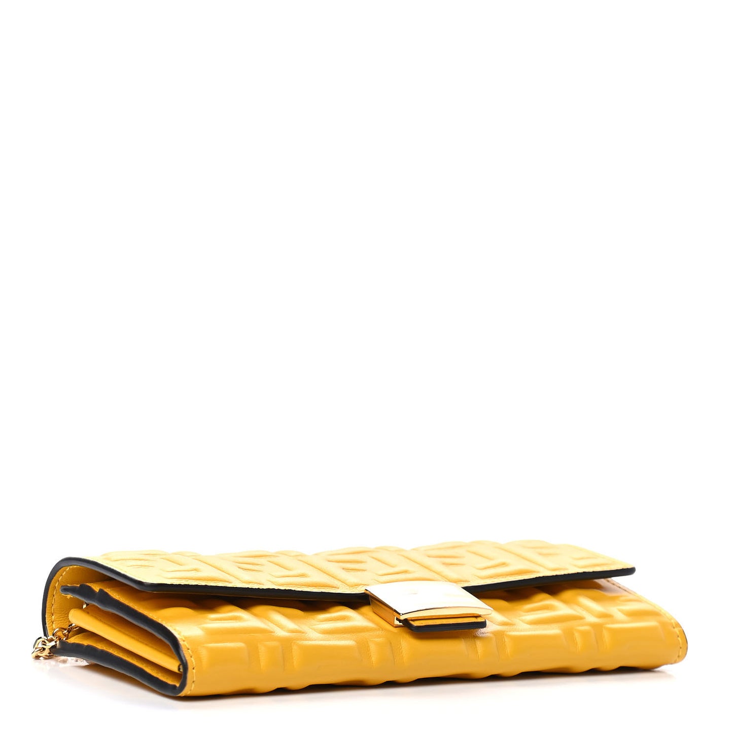 Nappa Matisse FF Embossed Continental Wallet On Chain Mimosa