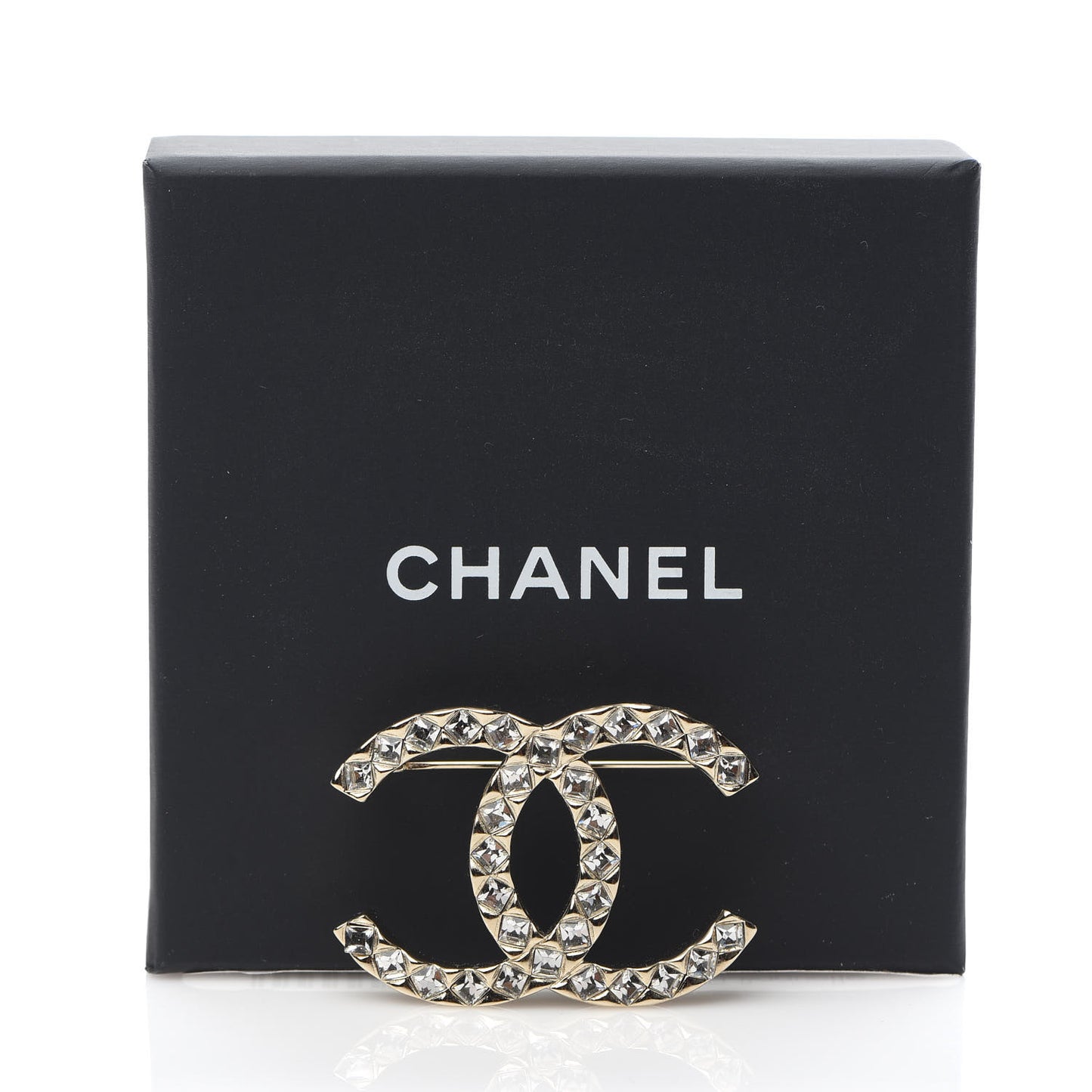 Baguette Crystal High Society CC Brooch Gold