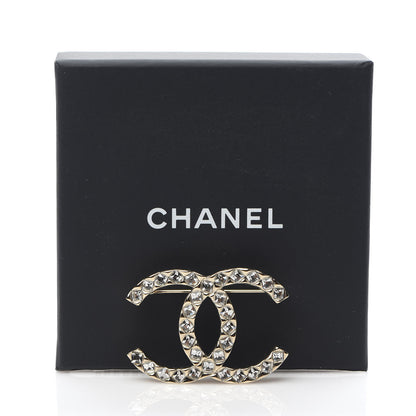 Chanel Baguette Crystal High Society CC Brooch Gold 4 of 4