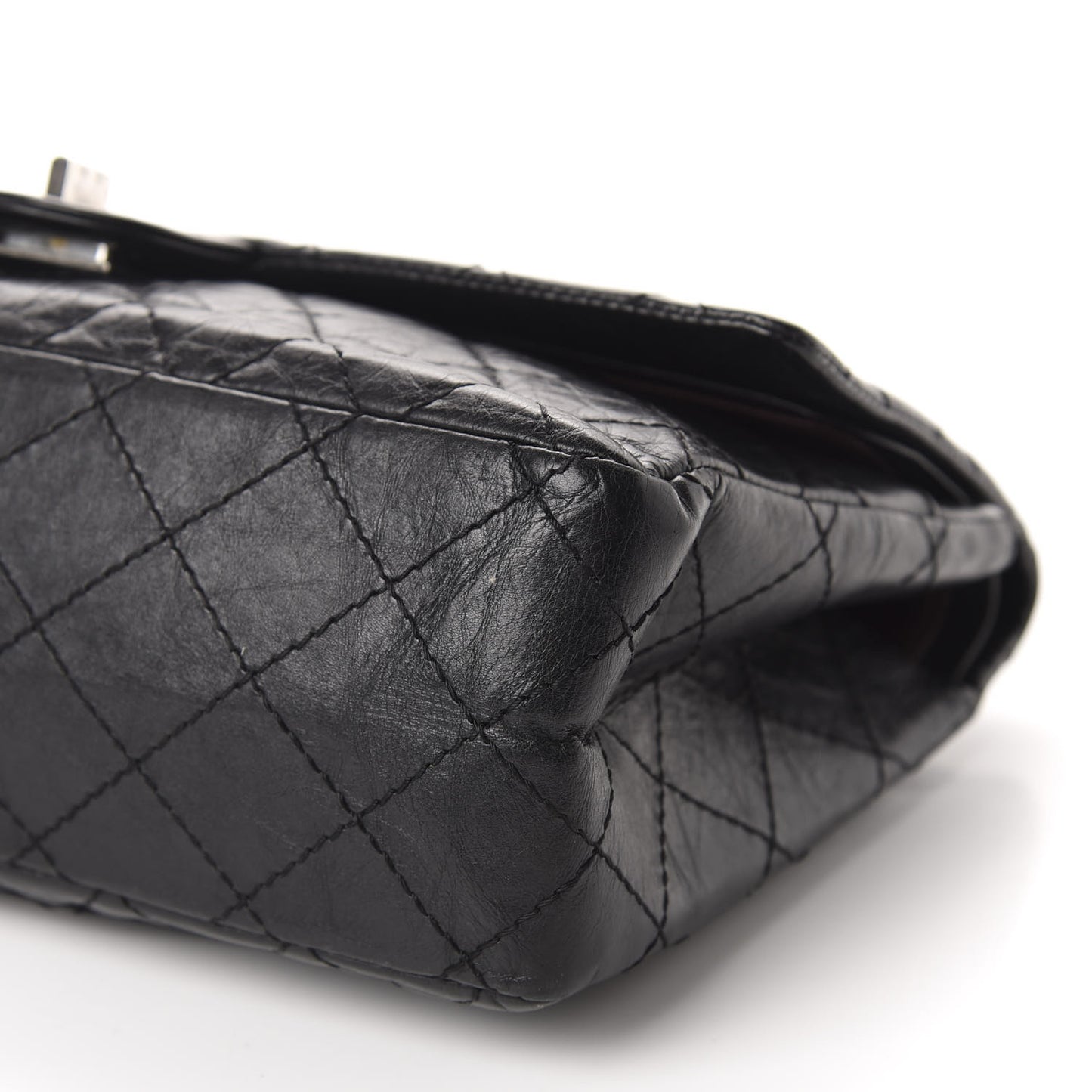 Aged Calfskin Quilted 2.55 Reissue 226 Flap Black