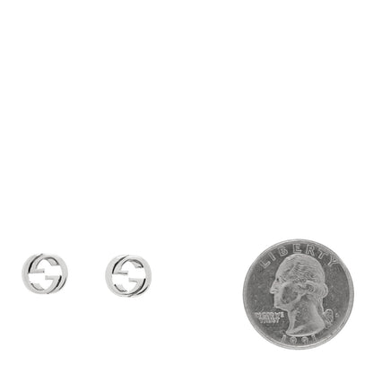 Gucci Sterling Silver Interlocking GG Stud Earrings 2 of 5